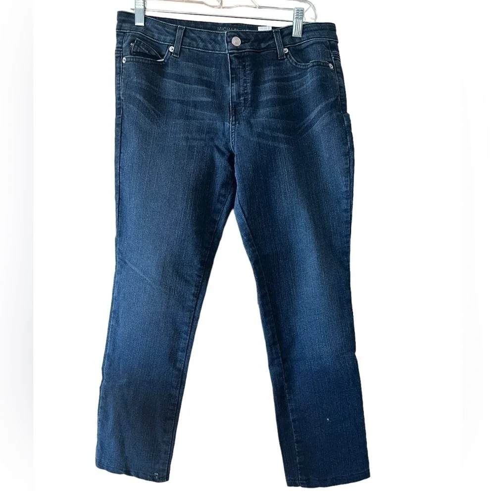 Michael Kors‎ Medium Blue Denim Straight Leg Stretch Jeans Women’s Size 10